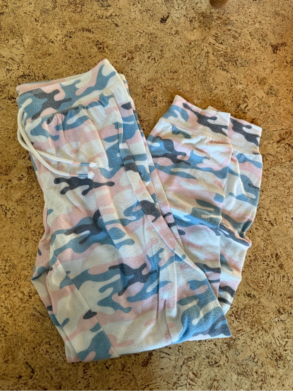 PJ Salvage Pink Blue Gray Camo Thermal Pajama Set - Picture 3 of 4